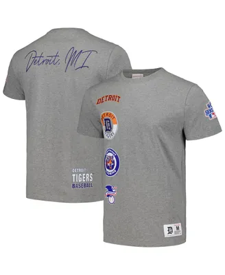 Men's Mitchell & Ness Heather Gray Detroit Tigers Cooperstown Collection City T-shirt