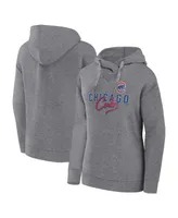 Women's Fanatics Heather Gray Chicago Cubs Script Favorite Pullover Hoodie