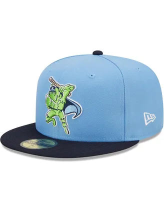 Men's New Era Light Blue, Navy Hillsboro Hops Marvel x Minor League 59FIFTY Fitted Hat