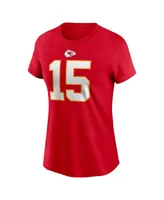 Women's Nike Patrick Mahomes Red Kansas City Chiefs Player Name and Number T-shirt