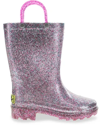 Toddler & Little Girl's Glitter Lighted Rain Boot