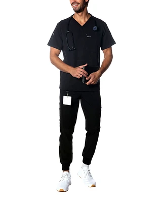 Members Only Men's Manchester 3-Pocket Scrub Top