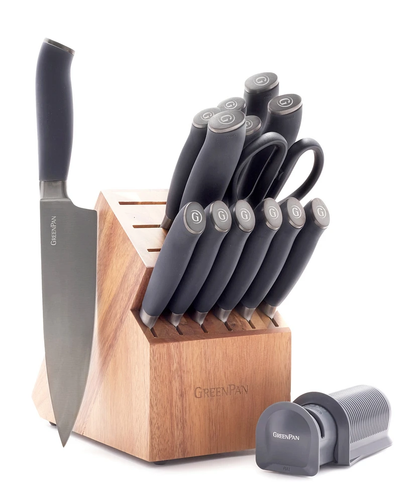 GreenPan Titanium 16-Piece Ultimate Knife Block Set