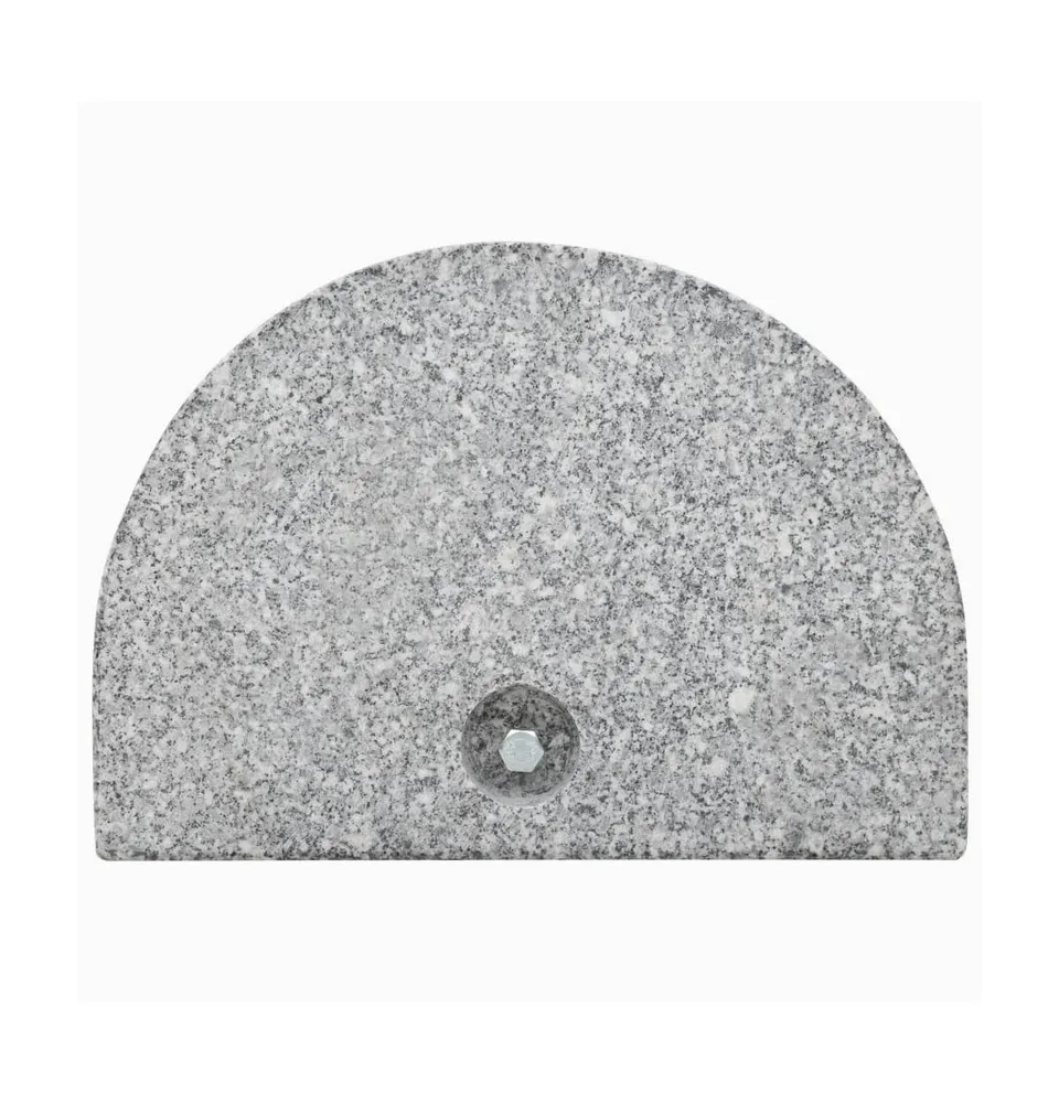 vidaXL Parasol Base Granite 22 lb Curved Gray