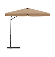 vidaXL Outdoor Parasol with Steel Pole 118.1" Taupe