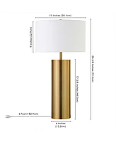 Hudson & Canal York 29.5" Tall Table Lamp with Linen Shade