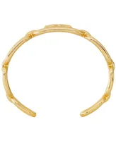 Michael Kors 14K Gold Plated Frozen Empire Link Cuff Bracelet