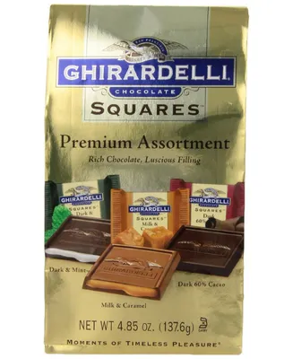 Ghirardelli Chocolate Squares, Premium Assortment, 4.85-Ounce Packages (Case of 6)