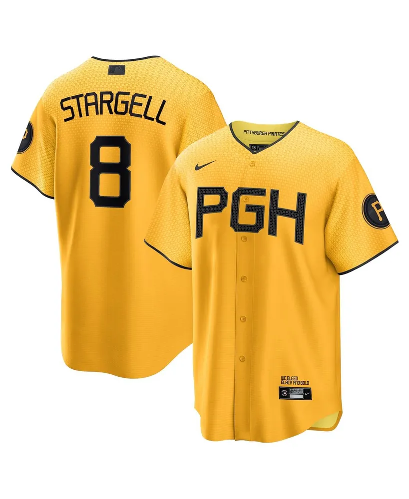 Men's Pittsburgh Pirates Willie Stargell Nike Gold Name & Number T-Shirt