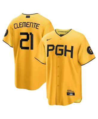 Men's Nike Roberto Clemente Gold Pittsburgh Pirates 2023 City Connect Replica Player Jersey