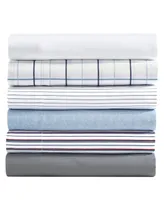 Nautica Herringbone Coastal Microfiber 3 Piece Sheet Set, Full