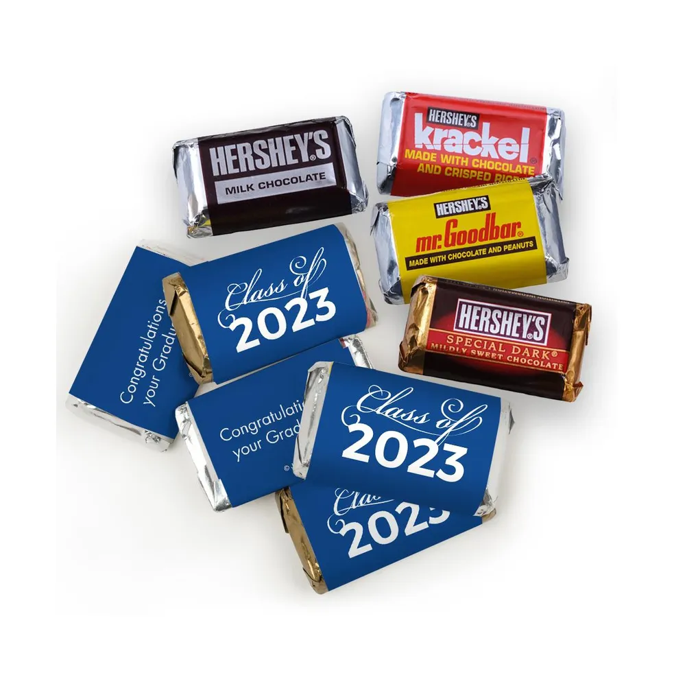 Just Candy Pcs Graduation Candy Party Favors Class of 2024 Hershey's Miniatures Chocolate (Approx. Pcs