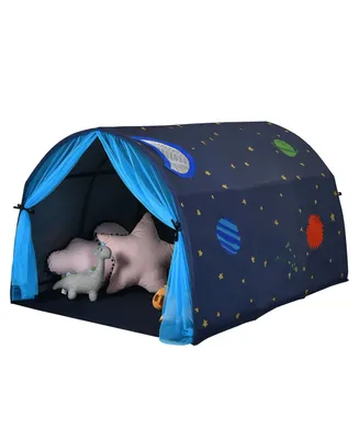 Costway Kids Bed Tent Play Tent Portable Playhouse Twin Sleeping w/Carry Bag