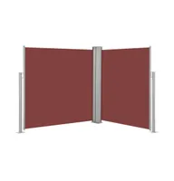 vidaXL Retractable Side Awning 66.9"x236.2" Brown