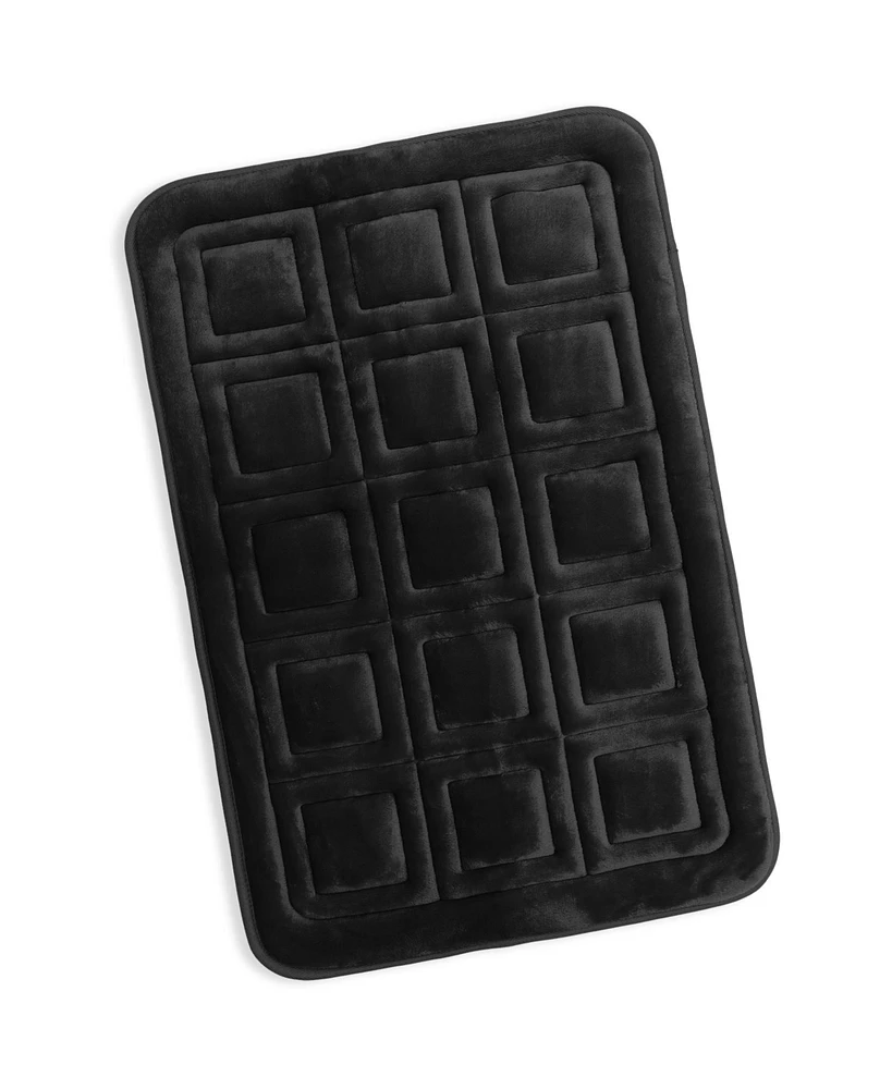 Ultra Soft Non-Slip Plush Memory Foam Bath Rug - Large 20"x32" - Waffle Design