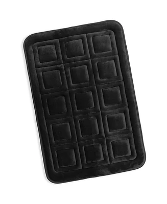 Ultra Soft Non-Slip Plush Memory Foam Bath Rug - Large 20"x32" - Waffle Design