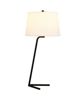 Hudson & Canal Markos 28.5" Linen Shade Tall Tilted Table Lamp