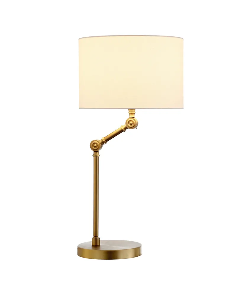 Hudson & Canal Lucas 24" Linen Shade Height-Adjustable Table Lamp
