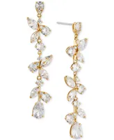 Eliot Danori Cubic Zirconia Long Linear Earrings, Created for Macy's