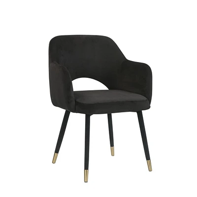 Simplie Fun Applewood Accent Chair, Velvet & Gold