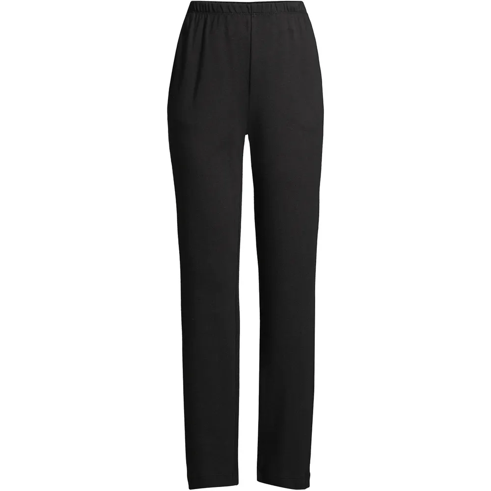 Lands' End Women's Sport Knit High Rise Elastic Waist Pants