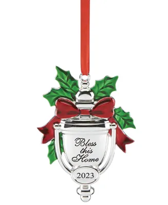 Lenox 2023 Bless This Home Silver-Plate Door Ornament