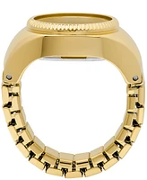 Fossil Women's Two-Hand Gold-Tone Stainless Steel Ring Watch, 15mm