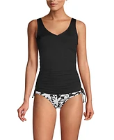 Lands' End Women's Adjustable V-neck Underwire Tankini Swimsuit Top Straps