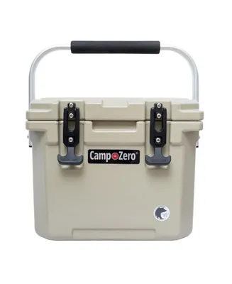 Camp-zero 10 | 10.6 Qt. Premium Cooler with 2 Molded-in Cup Holders & Folding Aluminum Handle
