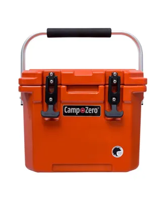 Camp-zero 10 | 10.6 Qt. Premium Cooler with 2 Molded-in Cup Holders & Folding Aluminum Handle