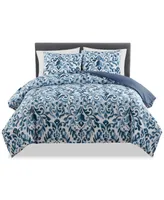 Keeco Watercolor Damask 3-Pc. Comforter Set, Created for Macy's