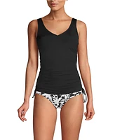 Lands' End Petite Adjustable V-neck Underwire Tankini Swimsuit Top Straps