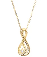 Diamond Treble Clef 18" Pendant Necklace (1/4 ct. t.w.) in Gold-Plated Sterling Silver - Gold