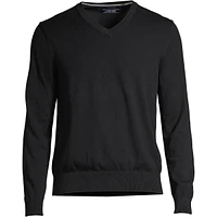 Lands' End Men's Classic Fit Fine Gauge Supima Cotton V-neck Sweater