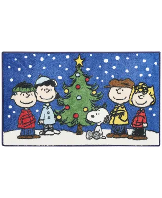 Nourison Peanuts Gang Around the Christmas Tree Accent Rug, 18" x 30"