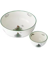 Spode Christmas Tree Tiered 2-Pc. Porcelain Chip & Dip Set