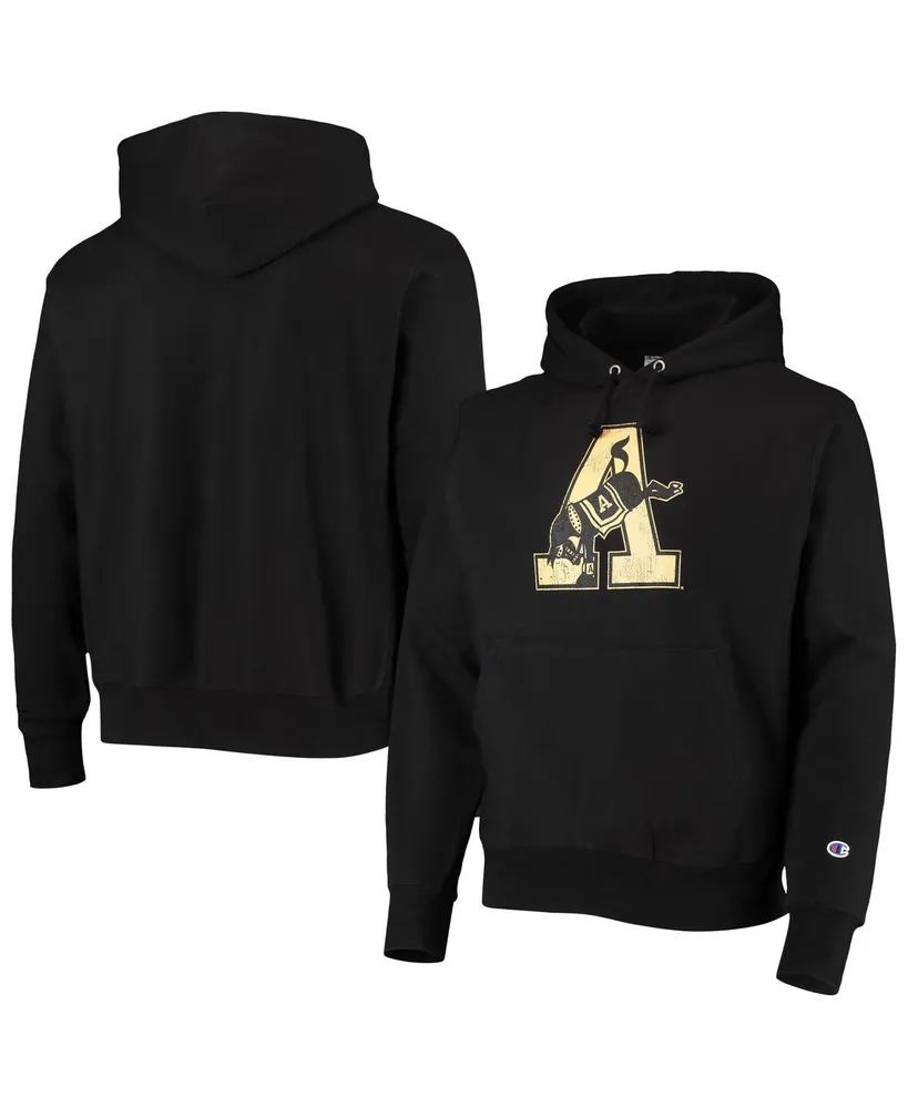 Men's Champion Black Army Black Knights Vault Logo Reverse Weave Pullover Hoodie