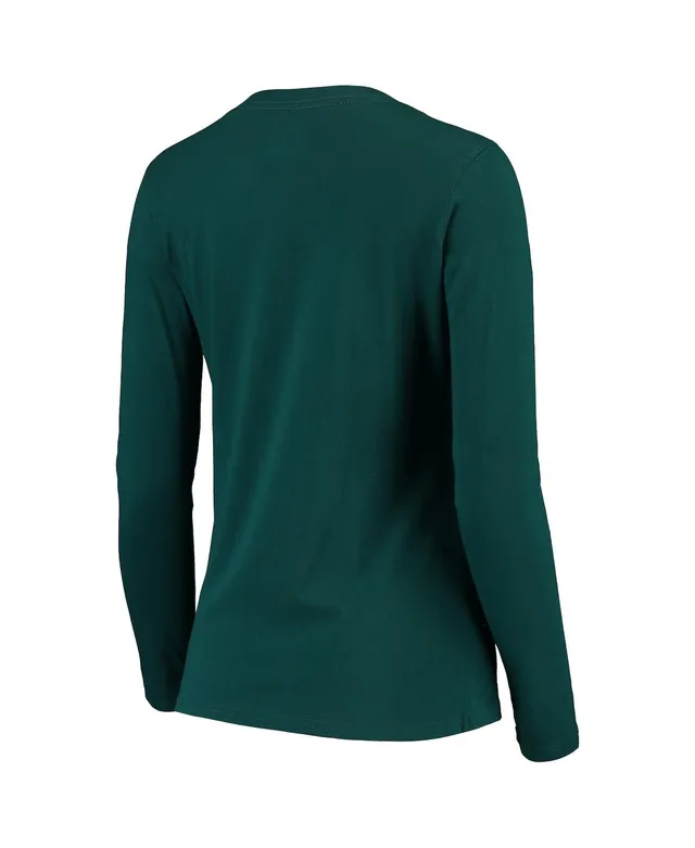 Women's G-III 4Her by Carl Banks Midnight Green Philadelphia Eagles Post  Season Long Sleeve V