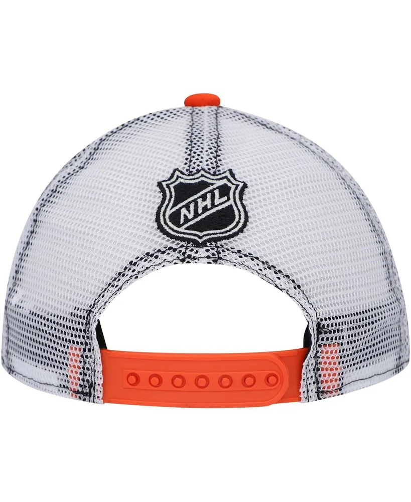 Big Boys and Girls Orange, White Philadelphia Flyers Core Lockup Trucker Snapback Hat