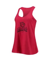 Women's Red Lehigh Valley IronPigs Charm Scoop Neck Racerback Tank Top