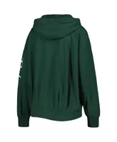 Women's Msx by Michael Strahan Green Green Bay Packers Emerson Lightweight Full-Zip Hoodie