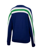 Women's Colosseum Heathered Navy Notre Dame Fighting Irish Team Oversized Pullover Sweatshirt