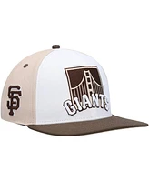 Men's Pro Standard White, Brown San Francisco Giants Chocolate Ice Cream Drip Snapback Hat