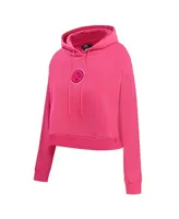 Women's Pro Standard Pittsburgh Steelers Triple Pink Cropped Pullover Hoodie