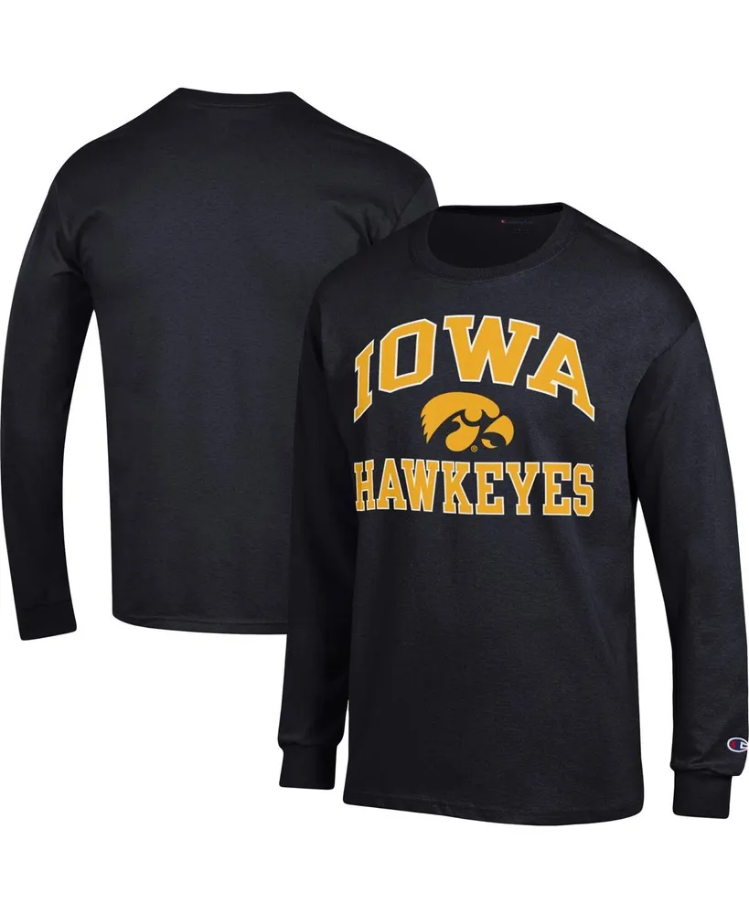 Men's Champion Black Iowa Hawkeyes High Motor Long Sleeve T-shirt