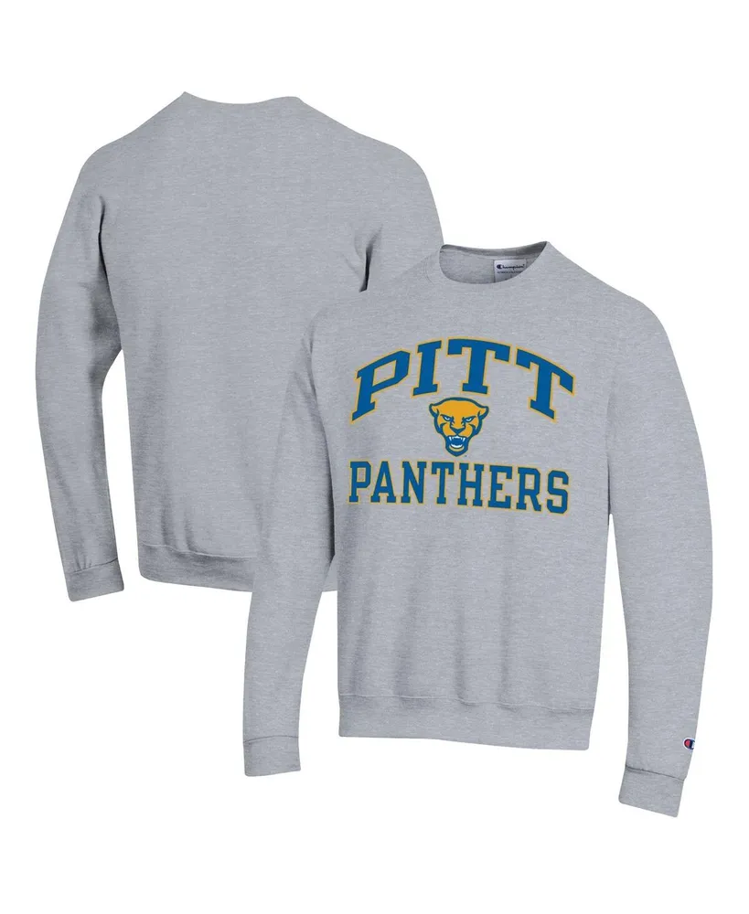 Men's Champion Heather Gray Pitt Panthers High Motor Pullover Sweatshirt