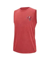 Men's Msx by Michael Strahan Red Tampa Bay Buccaneers Warm Up Sleeveless T-shirt