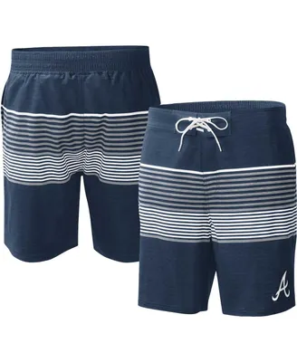 Men's G-iii Sports by Carl Banks Navy Atlanta Braves Coastline Volley Swim Shorts