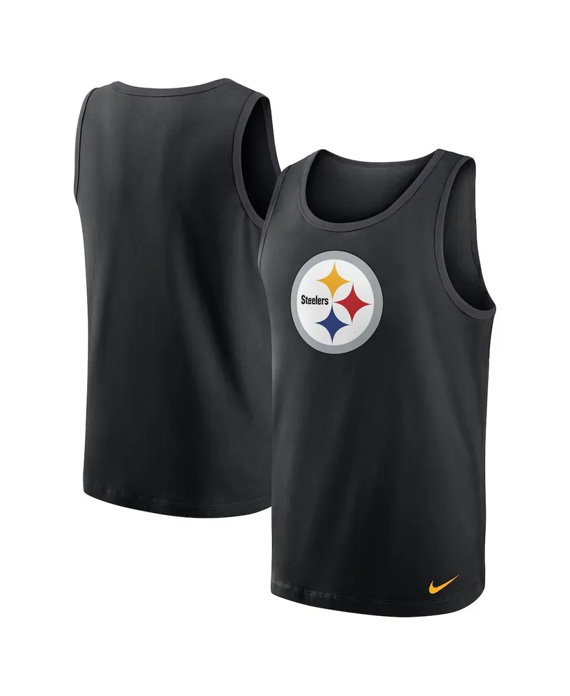 Men's Nike Black Pittsburgh Steelers Tri-Blend Tank Top