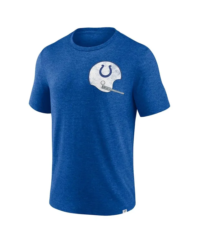 Men's Fanatics Branded Heather Royal Indianapolis Colts Oval Bubble Tri-Blend T-Shirt